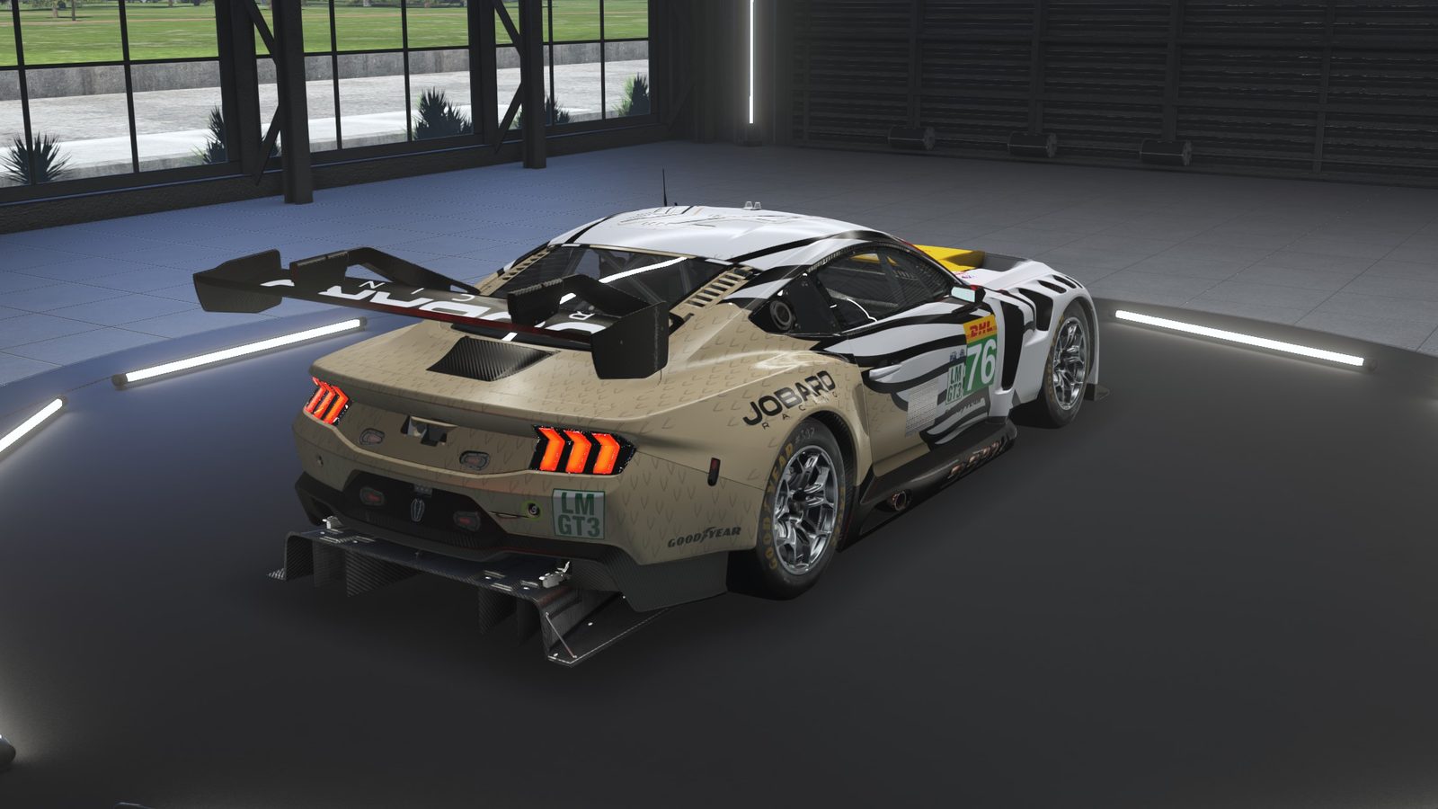 Le Mans Ultimate 中的福特 Mustang GT3 — 车尾