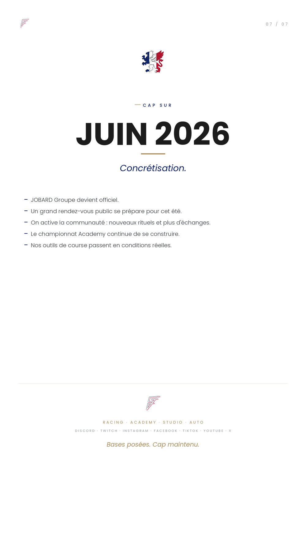 Cap sur juin 2026