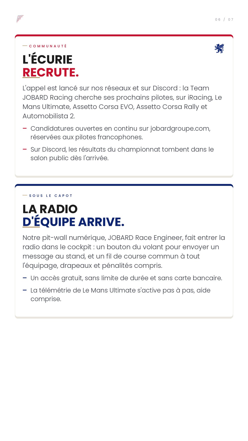 Communauté et sous le capot